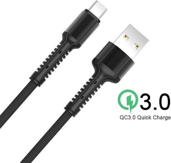USB-C naar USB kabel geschikt voor Samsung S21 / A12 - Samsung Tab A7 - oplader  kabel... | bol.com