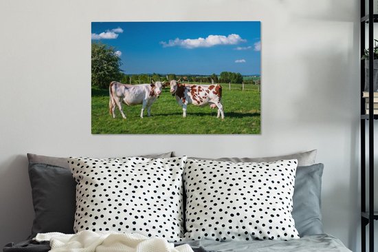 Peintures sur toile Animaux - Vaches - Paysage - 60x40 cm - Décoration murale