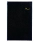 Brepols Bureau Agenda 2022 - Saturnus - 1 week op 2 pagina's ZWART (13cm x 20cm)