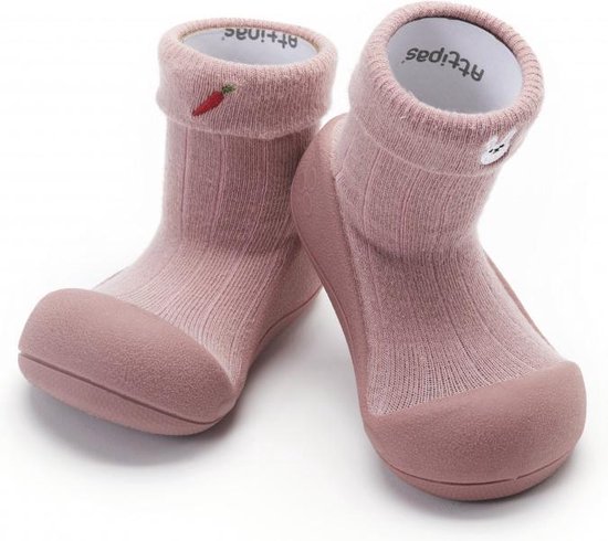 Attipas babyschoentje Bong-Bong pink antislip baby schoenen maat 21,5 (12-16 maanden)