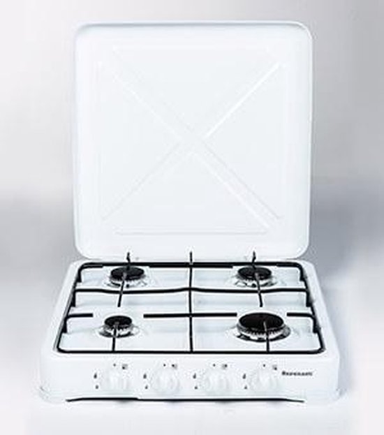 Indesit IS5G8MHA/E - 4 gasbranders 1 elektrische oven - zwart - Hanze