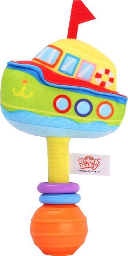Loua's favorites Baby rammelaar pluche gele boot, baby speelgoed, speelgoed 0 jaar, speelgoed 1 jaar
