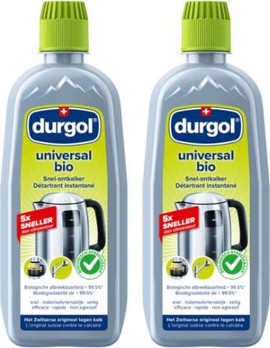 Durgol biologische ontkalker - 2 STUKS a 500ml - universele ontkalker voor  waterkoker,... | bol.com