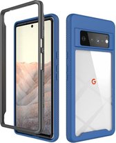 Google Pixel 6 Pro Hoesje Volledig Schokbestendig Cover Blauw