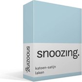 Snoozing - Katoen-satijn - Laken - Tweepersoons - 200x260 cm - Hemel