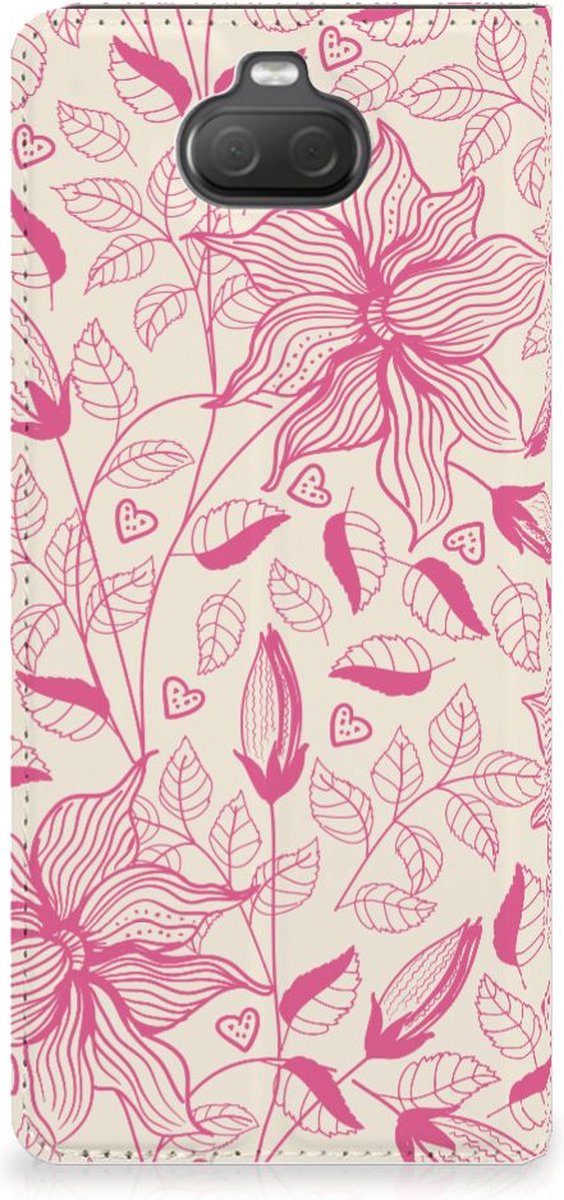 Sony Xperia 10 Smart Cover Pink Flowers