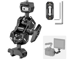 Flexibele Geknikte Magische Arm met Dubbele Balhoofden, Snelle Ontgrendeling Nato Klem en 48mm Nato Rail en 1/4 Inch Schroef met Uitschuifbare Pin, Camera Monitor Bevestiging Compatibel met SmallRig Kooi - X01NSK656 Flexibele Geknikte Magische Arm met Dubbele Balhoofden, Snelle Ontgrendeling Nato Klem en 48mm Nato Rail en 1/4 Inch Schroef met Uitschuifbare Pin, Camera Monitor Bevestiging Compatibel met SmallRig Kooi - X01NSK656
