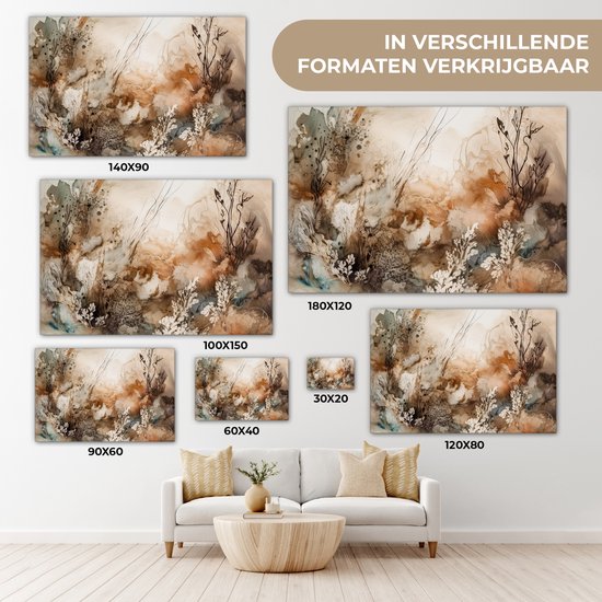 Peinture sur toile 120x80 - Art Fleurs - Accessoires de décoration de chambre - Peintures de salon - Décoration murale de chambre - Décoration murale murale de cuisine - Toile murale d'intérieur - Décoration de maison - Tableaux abstraits