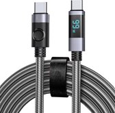 Bol.com USB C Kabel - Nylon Gewoven - USB C naar USB C - Snellader - USB-C Oplader - USBC Oplaadkabel aanbieding