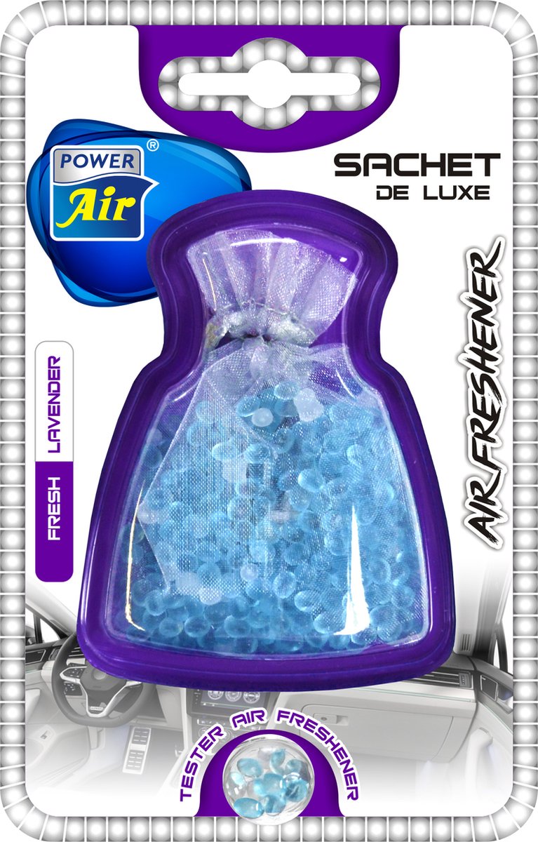 Goedkoopste Power Air Sachet De Luxe - Auto Parfum Refresher - Autoparfum Geur Luchtverfrisser - Geurverfrisser - Autogeur Fresh Lavender
