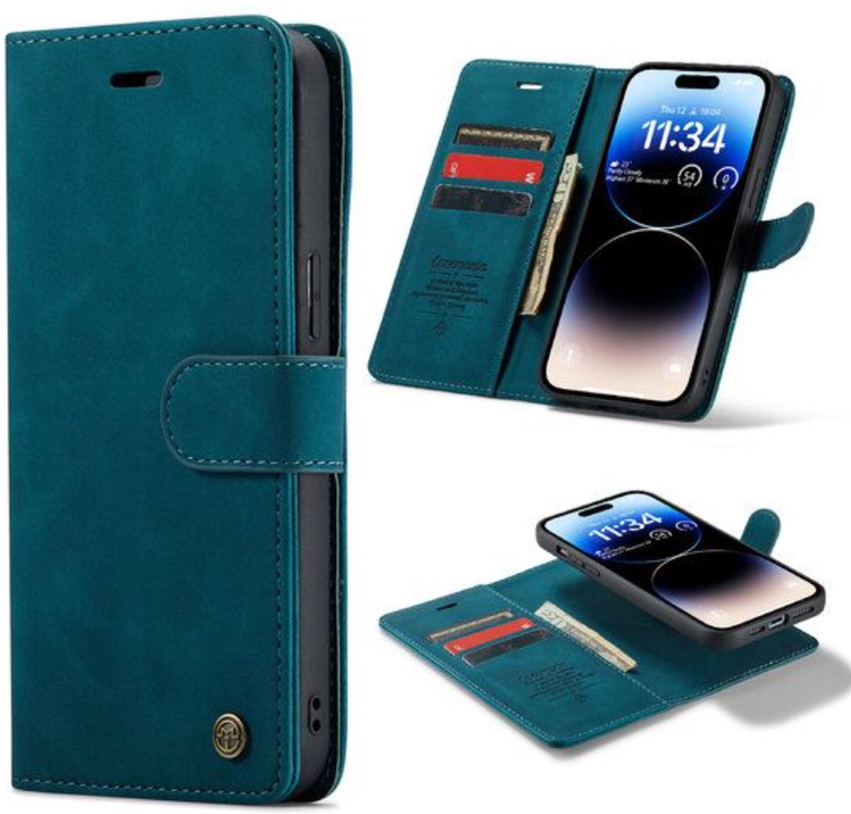 Casemania – Bookcase 2in1 – Geschikt voor Samsung A15 – Incl. Pasjeshouder