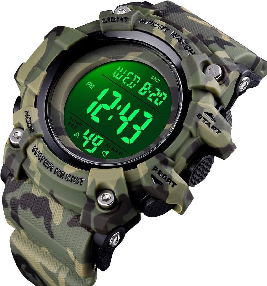 Mannen militair herenhorloge digitaal horloge sporthorloge nacht oplichtend waterdicht polshorloge man multifunctioneel digitaal horloge