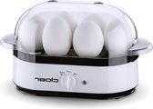 Bol.com Eierkoker met akoestisch signaal voor 1-6 eieren - Maatbeker met eierprikker - 350 W - wit aanbieding