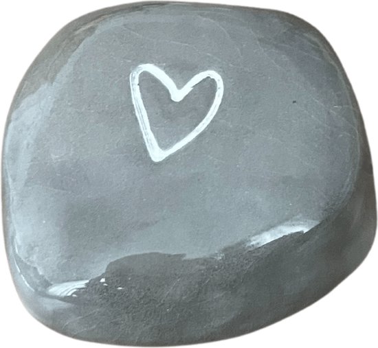 Urn hartje - Mini urn - Urn voor as - wit - handgemaakt - Lalief
