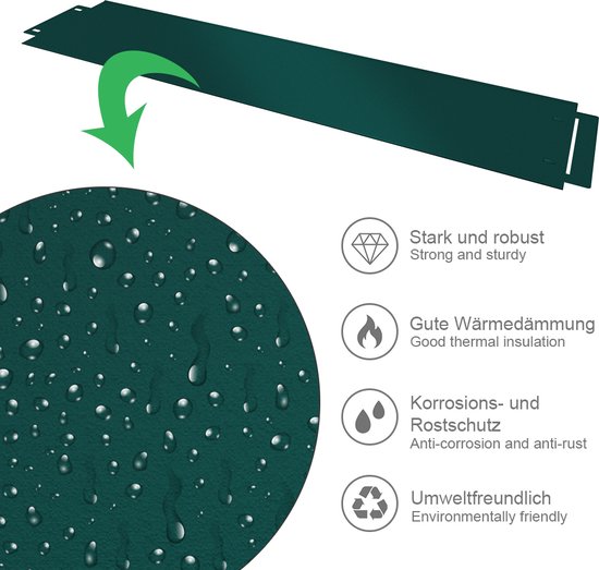 Bordure de pelouse Serina, vert, 100 x 18 cm, 10 mètres