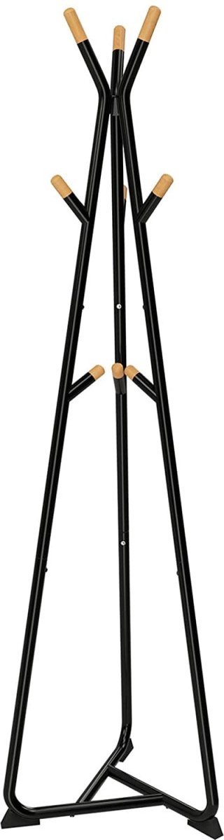 Kapstok - zwart - 49 x 49 x 172 cm - beukenhout