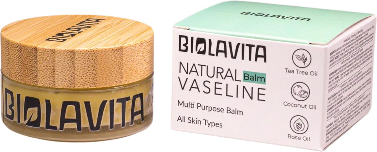 Goedkoopste Biolavita - Natuurlijke Vaselinebalsem - voor een Droge en Eczeem-Gevoelige Huid - Vermindert Jeuk - Natuurlijke Vaselinebalsem - Zonder Parfum