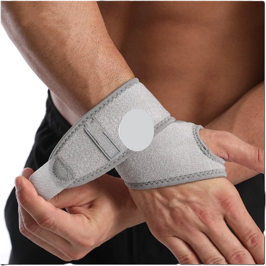 Foto: Sport brace pols pols ondersteuning pols brace tennis fitness polsbeschermer sportbrace polssteun pols brace grijs grijs