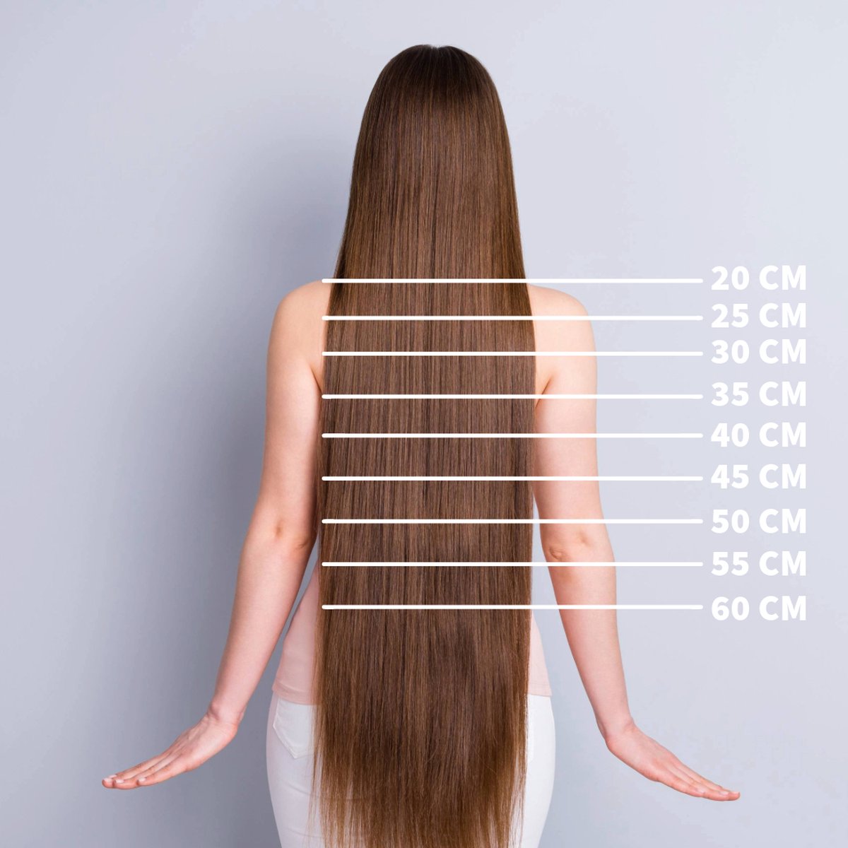 Hair Extensions - 45 cm - Chocolate brown #5 - Double drawn remy human hair - Keratin bonds