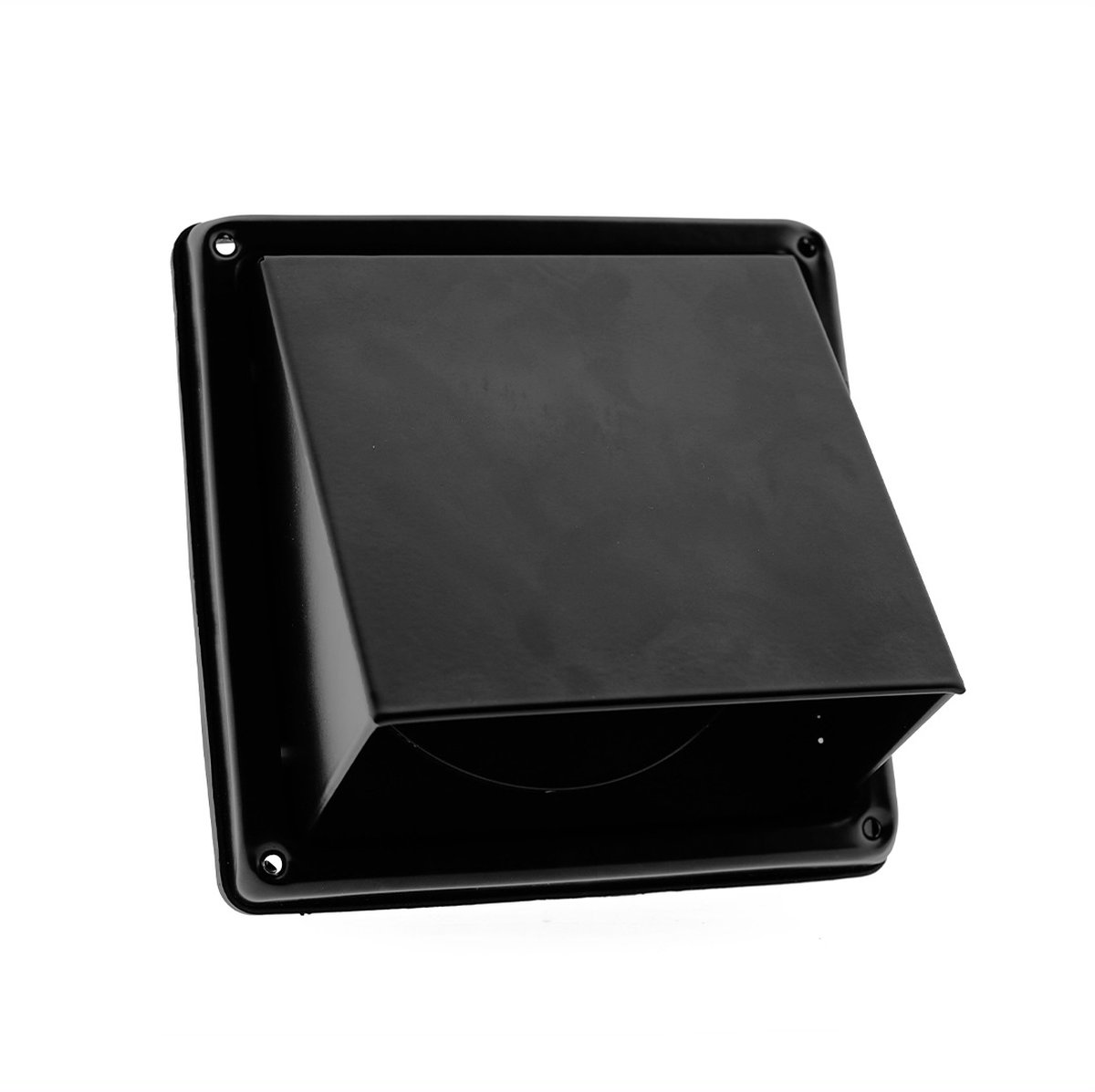 RVS gevelrooster met terugslagklep Ø100mm zwart