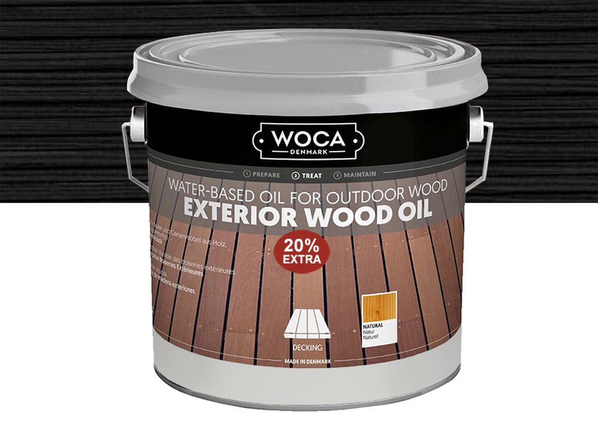 Wovar Woca Exterior oil Zwart | 2,5 Liter