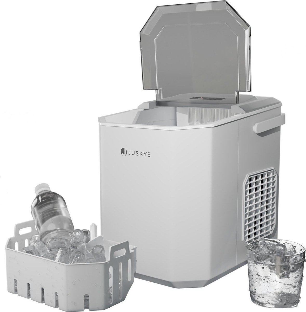Juskys IJsblokjesmachine IceOracle - Wit - Incl. Toebehoren