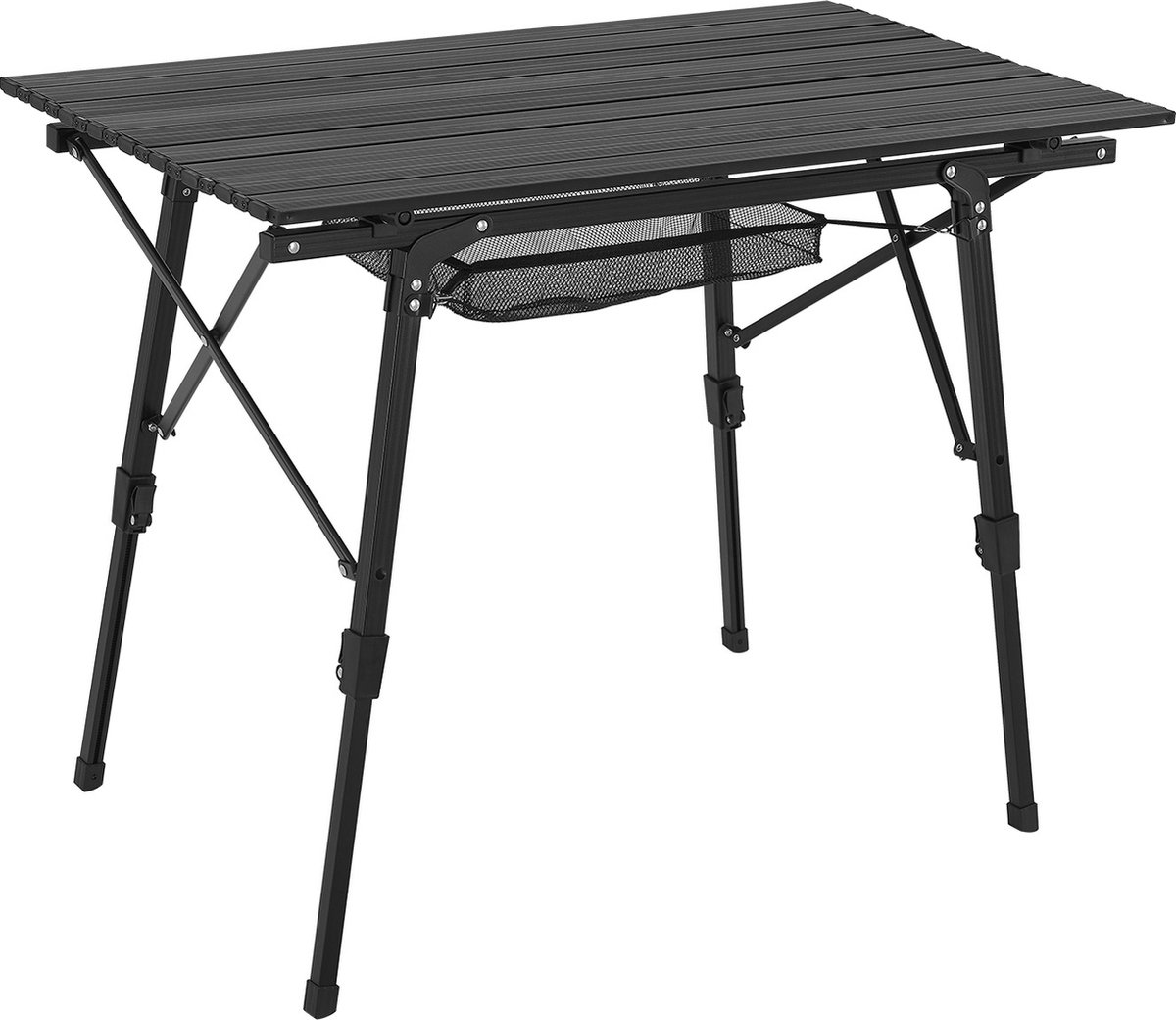 Juskys Opvouwbare Campingtafel Picco - Zwart - 90 x 52 x 68 cm - Incl. Opbergtas