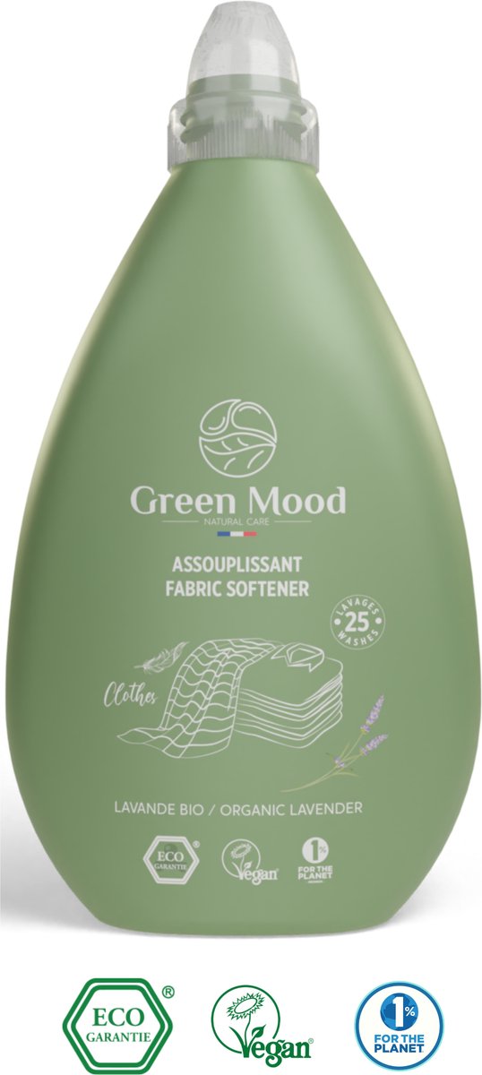 Goedkoopste Green Mood Organics Wasverzachter - Lavendel - Ecologische - Vloeibare - 1000 ml