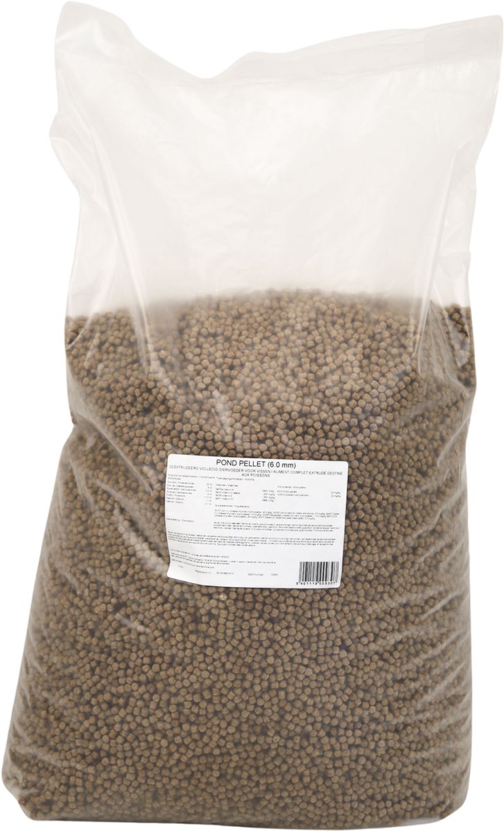 Famiflora pond pellets vijver vissenvoer - 40L (15 KG) - Met spirulina - Geschikt voor verschillende vijvervissen - Hoog eiwitgehalte ondersteunt groei en vitaliteit van je vijvervissen effectief
