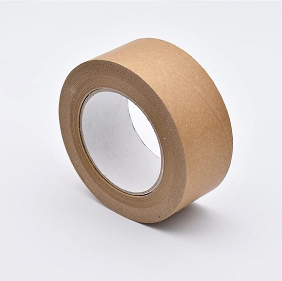 Tape de papier kraft écologique biodégradable - papier support - 50 mm x 50 m - recyclable - respectueux de l'environnement - ruban d'emballage ruban de papier