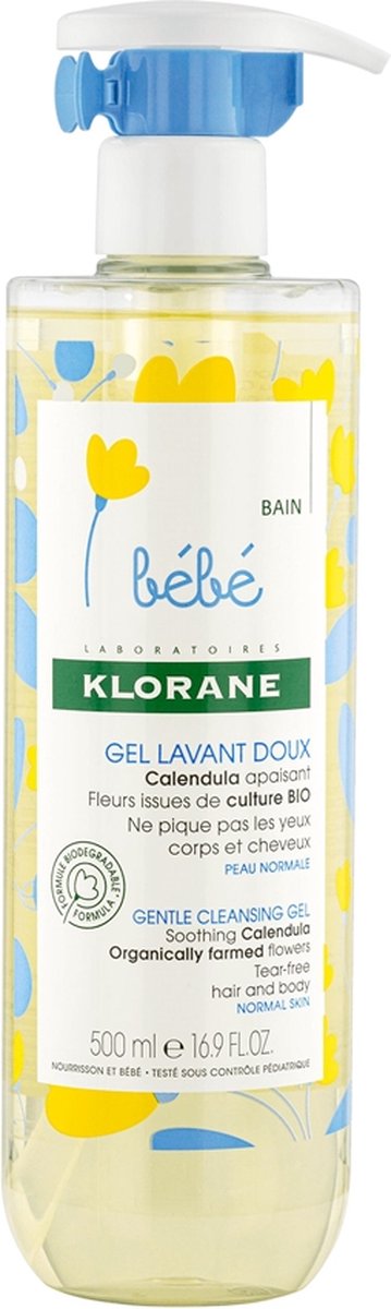 Klorane - Gentle Cleansing Gel Bébé - 500ml - Pompfles van Klorane — afbeelding 5