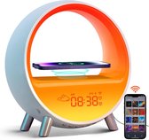 Inga® Smart Wake Up Light avec simulation de lever de soleil et haut-parleur Bluetooth| Réglage automatique de l'heure | Wifi | Donnez le ton avec 9 ambiances ambiantes et 4 sons naturels