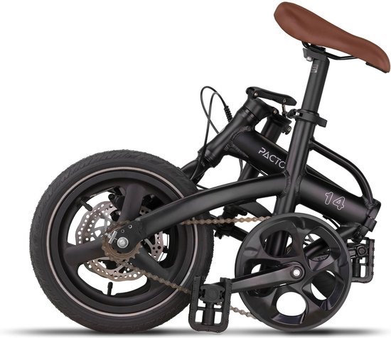 Pacto 14 Vouwfiets Zwart 14 inch single speed folding bike plooifiets compact van PACTO — afbeelding 4