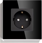 SmartElektro - Prise simple - Zwart - Glas