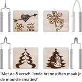 Set houtbrandstiften 8 st. voor o.a. ESATOOLS houtbrander
