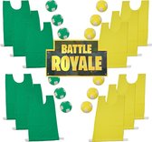 MDsport - Battle Royale set - 12 hesjes - Geel/Groen - Junior