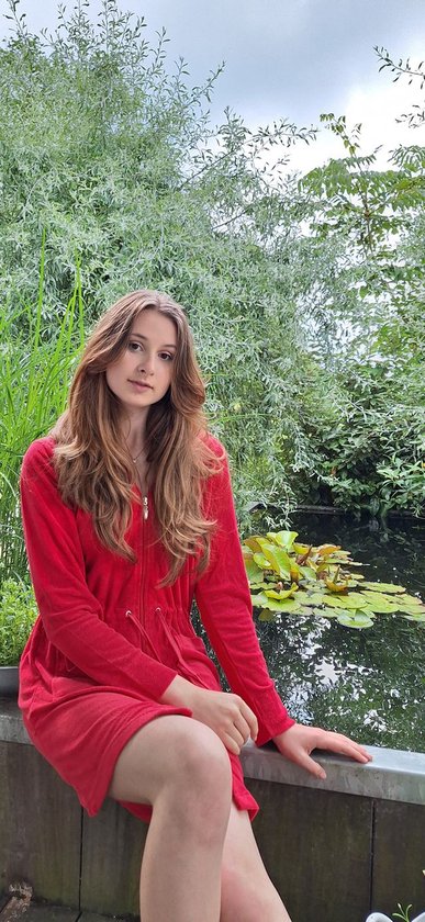 Peignoir d'été zippé - femme - modèle court avec capuche