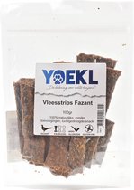 YOEKL Vleesstrips Fazant - 100 Gram - Hondensnacks - Hondensnoepjes - Hondensnacks Gedroogd - Hondensnacks Hypoallergeen