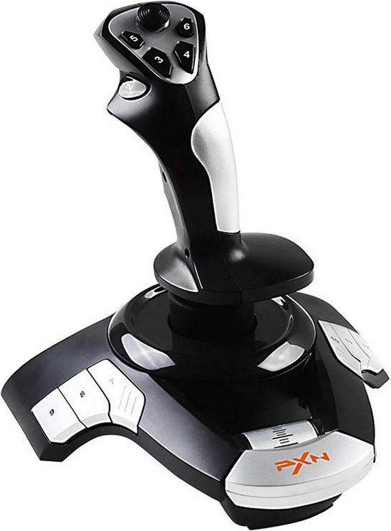 PXN F16 – Flightstick Joystick – Realistische Flight Simulator Besturing – Programmeerbare Knoppen – USB – PC – Zwart