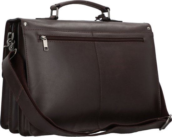 Burkely Cartella Scott vintage in pelle 38 cm black | sul