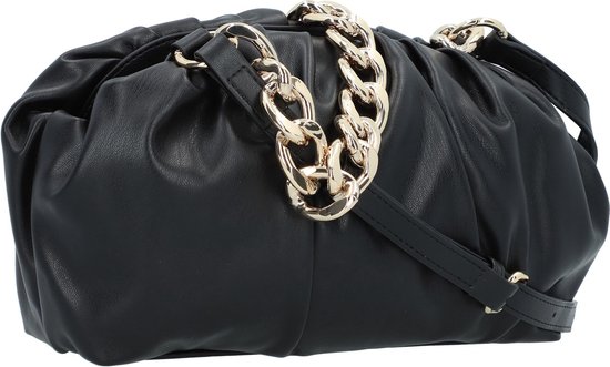SEIDENFELT MANUFAKTUR Sac à main Sac à épaule bandoulière Eke Clutch Black / Gold Noir