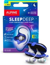 Alpine SleepDeep Multisize- Bouchons pour dormir - Confortable et haute atténuation - Moyen & Petit 27dB - 2 paires