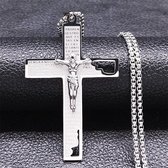 Donley Jesus Ketting - Jesus cross- kruis - jesus - cubaans kruis - don - zilver - silver - jesus kruis