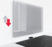 Stoveblock® Splash Guard - Uitneembaar spatscherm keuken - hittebestendige kookplaat achterwand - transparant grijze muurbeschermer - zonder boren - zonder schade aan je muur