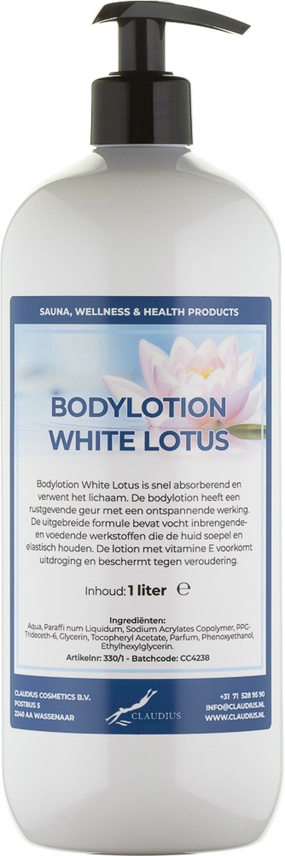 Goedkoopste Bodylotion White Lotus 1 Liter - met gratis pomp
