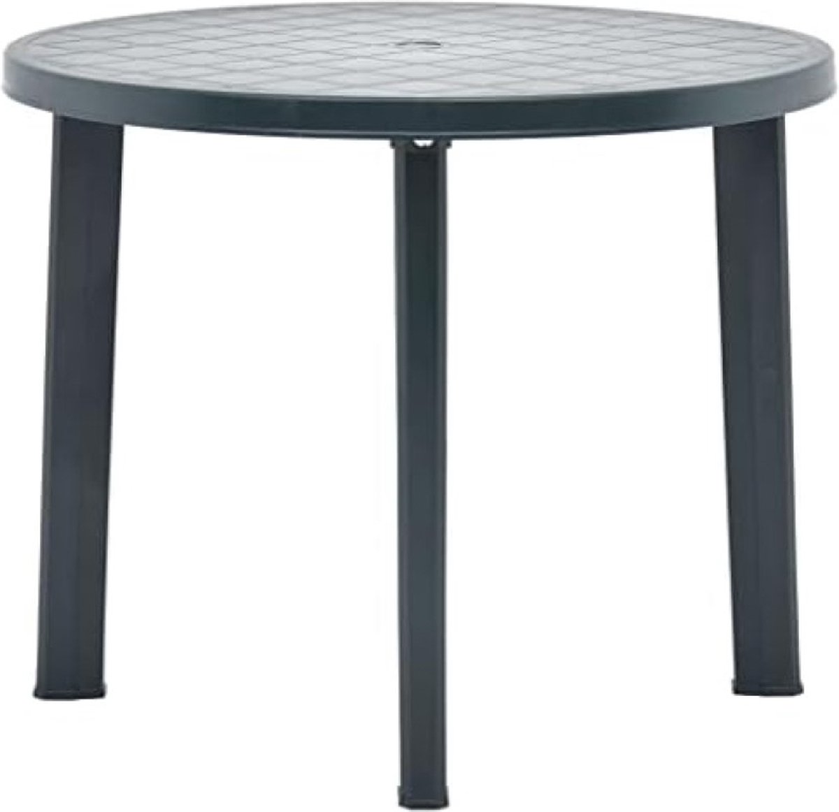Ronde tuintafel - groene plastic tafel voor buiten - duurzaam en licht - weerbestendig materiaal - gemakkelijk te vervoeren