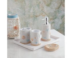 Hedendaagse Decoratieve Mooie Ontwerpen Bad Douche Bad Decor Hars Oceaan Ster 4-Delige Set - Badkamer Accessoires bathroom accessories set