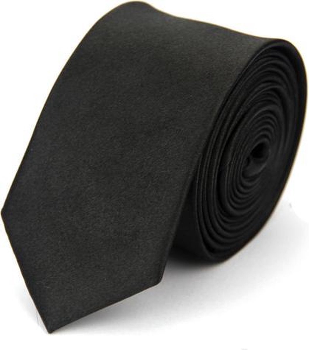 Jumada's - Skinny Stropdas Effen Zwart