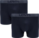 Levi's - Brief Boxershorts 2-Pack Navy Melange - Heren - Maat M - Body-fit