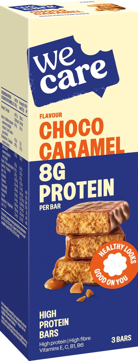 WeCare High Protein - Bars - Chocolade Karamel - 6 x 81 gr — afbeelding 2